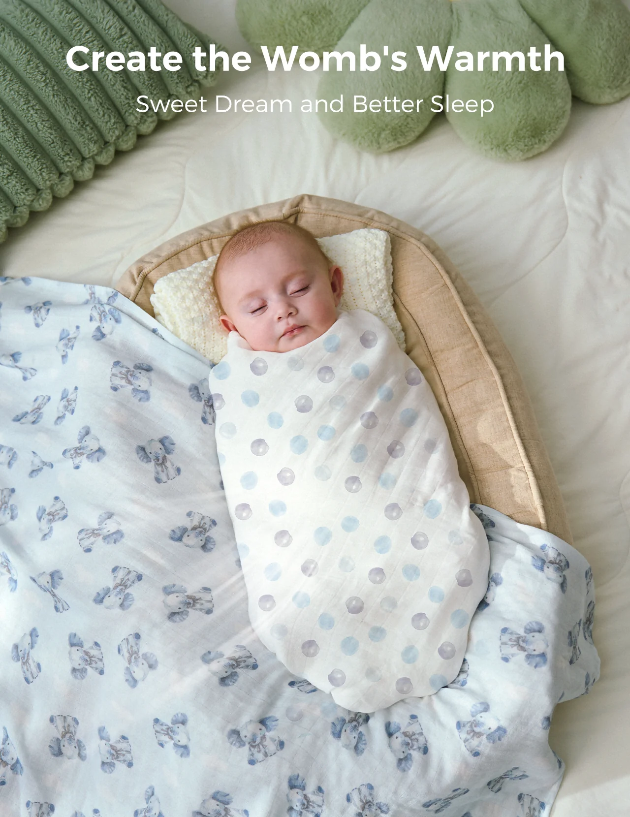 Momcozy Best Wishes Softness Swaddle Blankets -  Innocence - Image 5