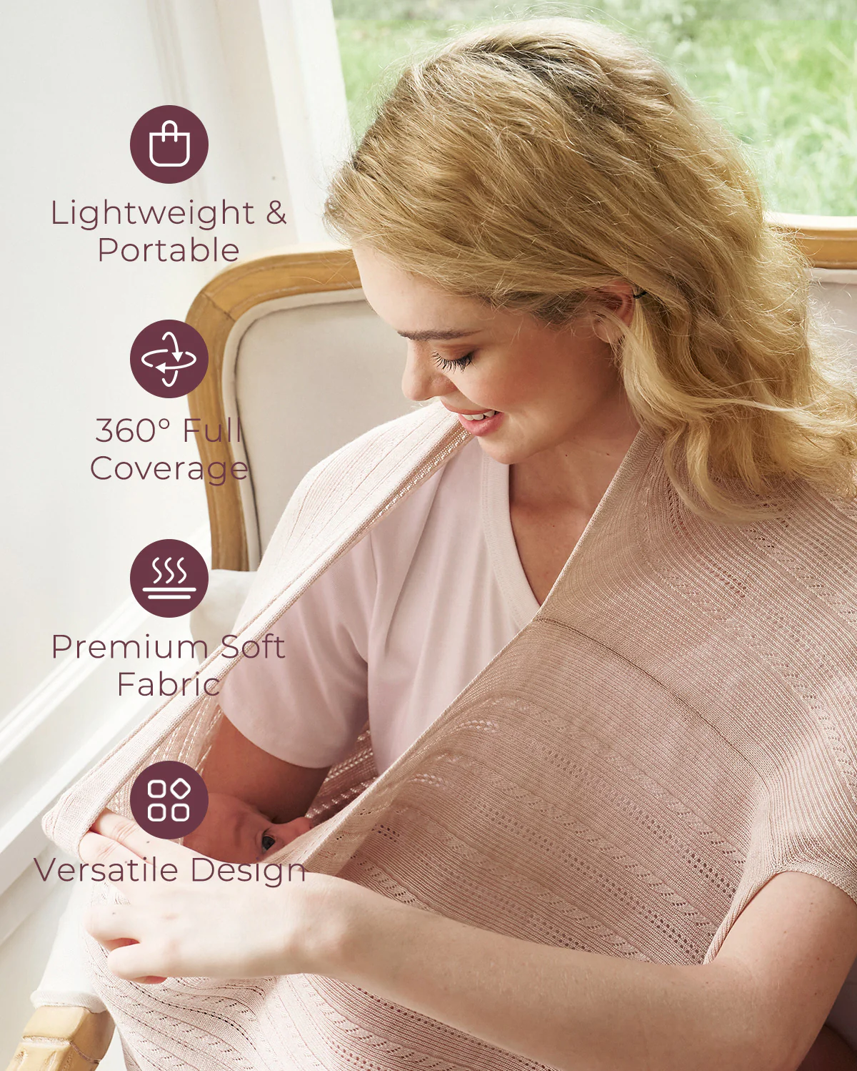 Tencel™ Lyocell Fabric Ultra-Light Nursing Cover - Image 33