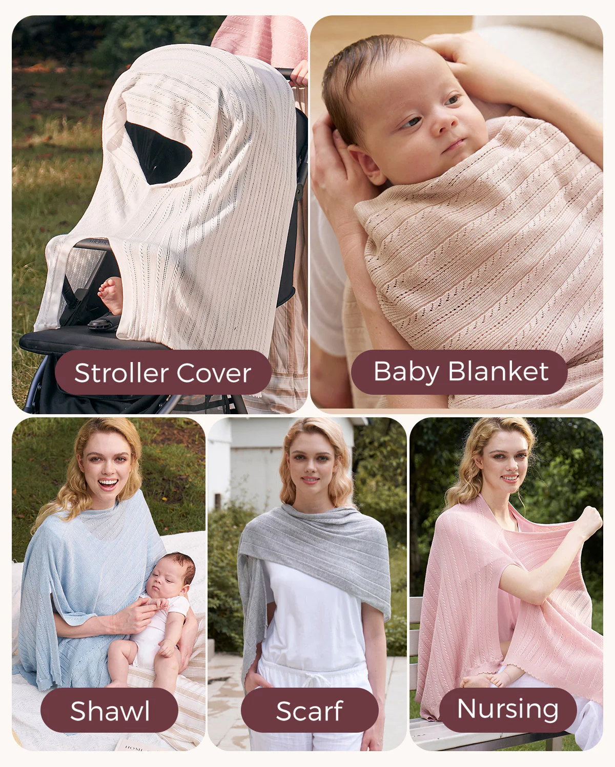 Tencel™ Lyocell Fabric Ultra-Light Nursing Cover - Image 6