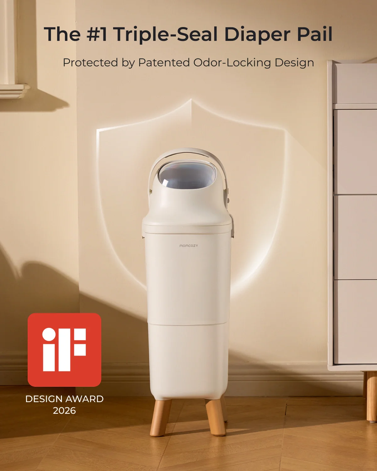 Momcozy Triple-Seal Diaper Pail - Image 2