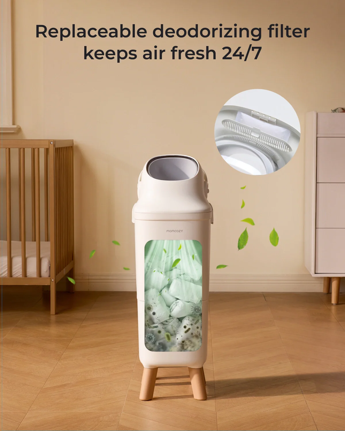 Momcozy Triple-Seal Diaper Pail - Image 5