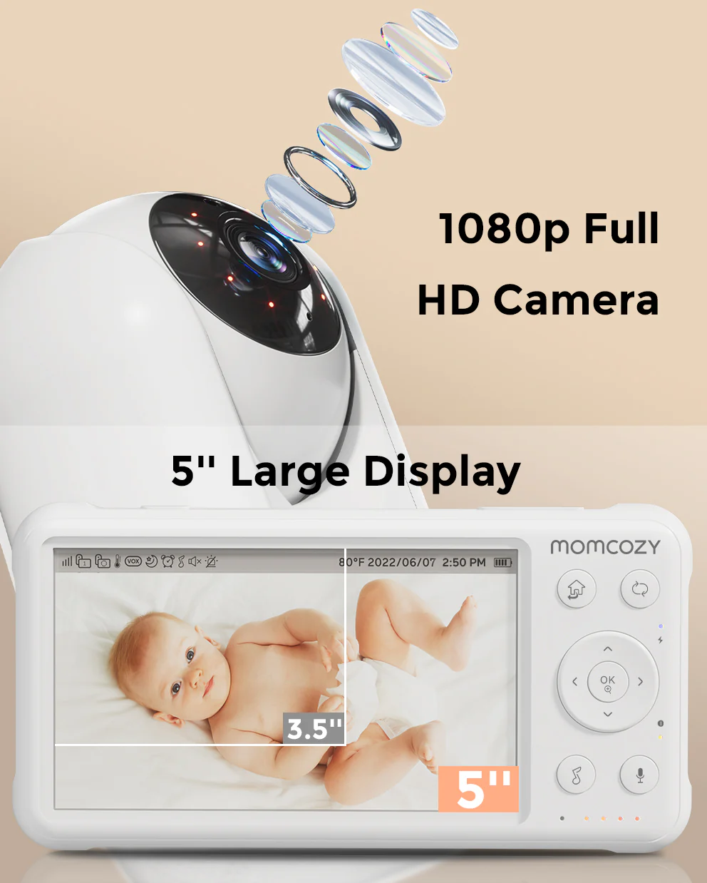 1080P High - Performance Video Baby Monitor BM01 - Image 3