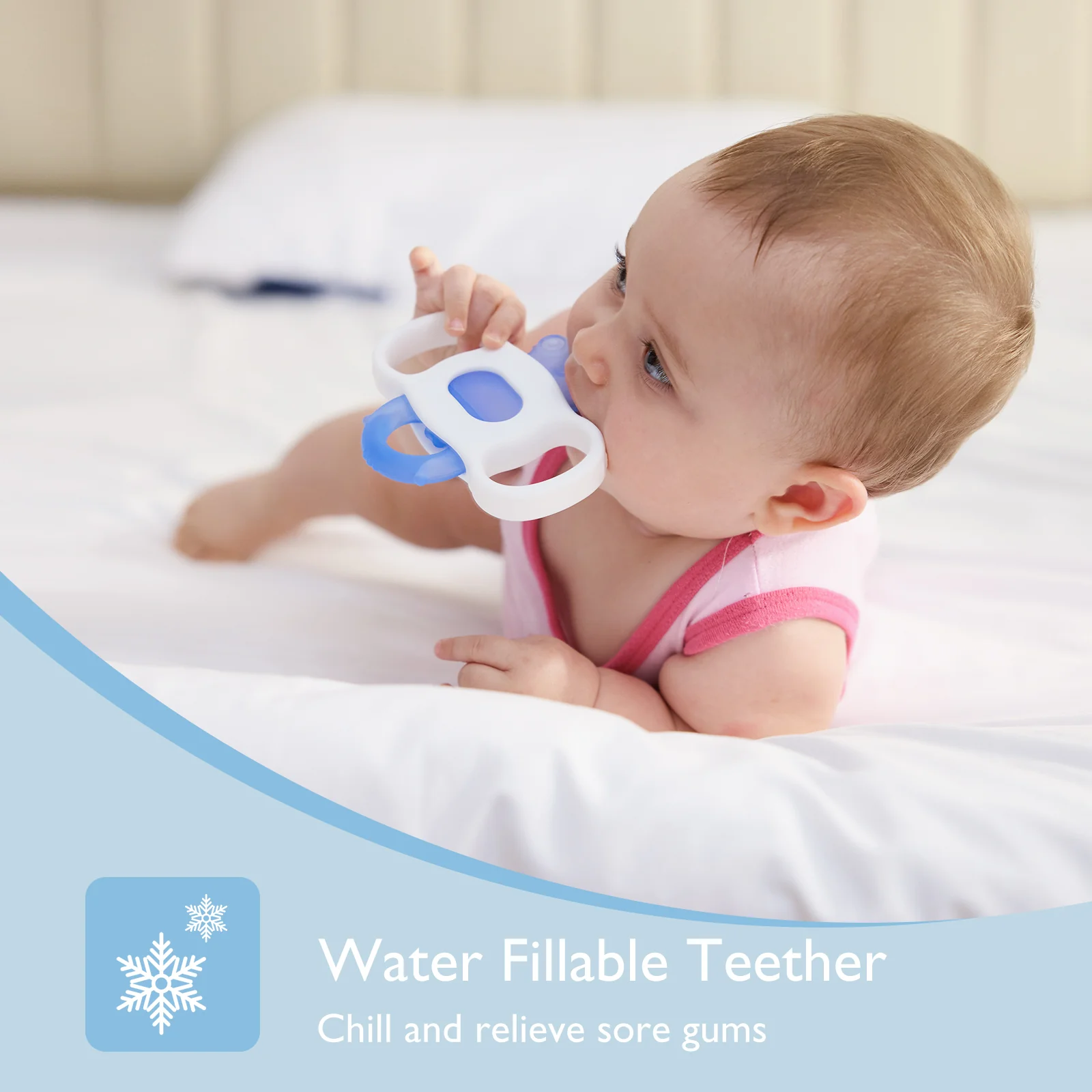 Momcozy Water Fillable Teether (Green and Pink 2 Pcs) - Image 6