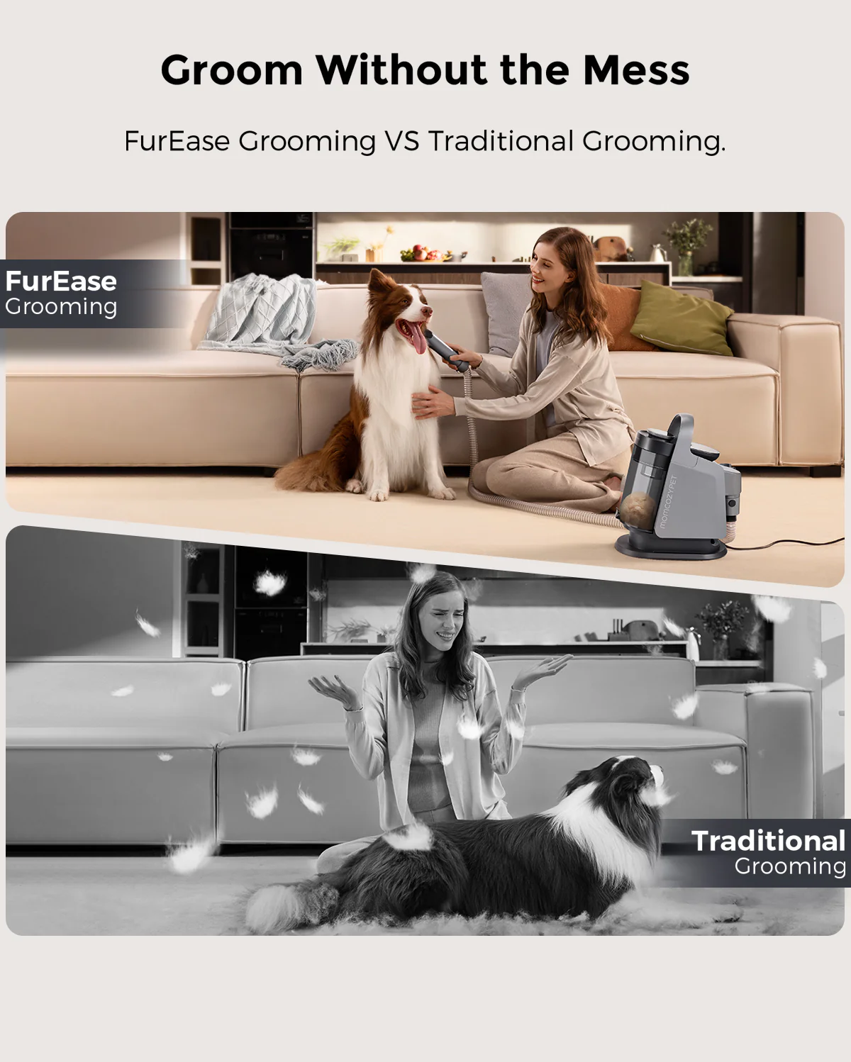 MomcozyPet FurEase Dog Grooming Vacuum Kit - Image 2