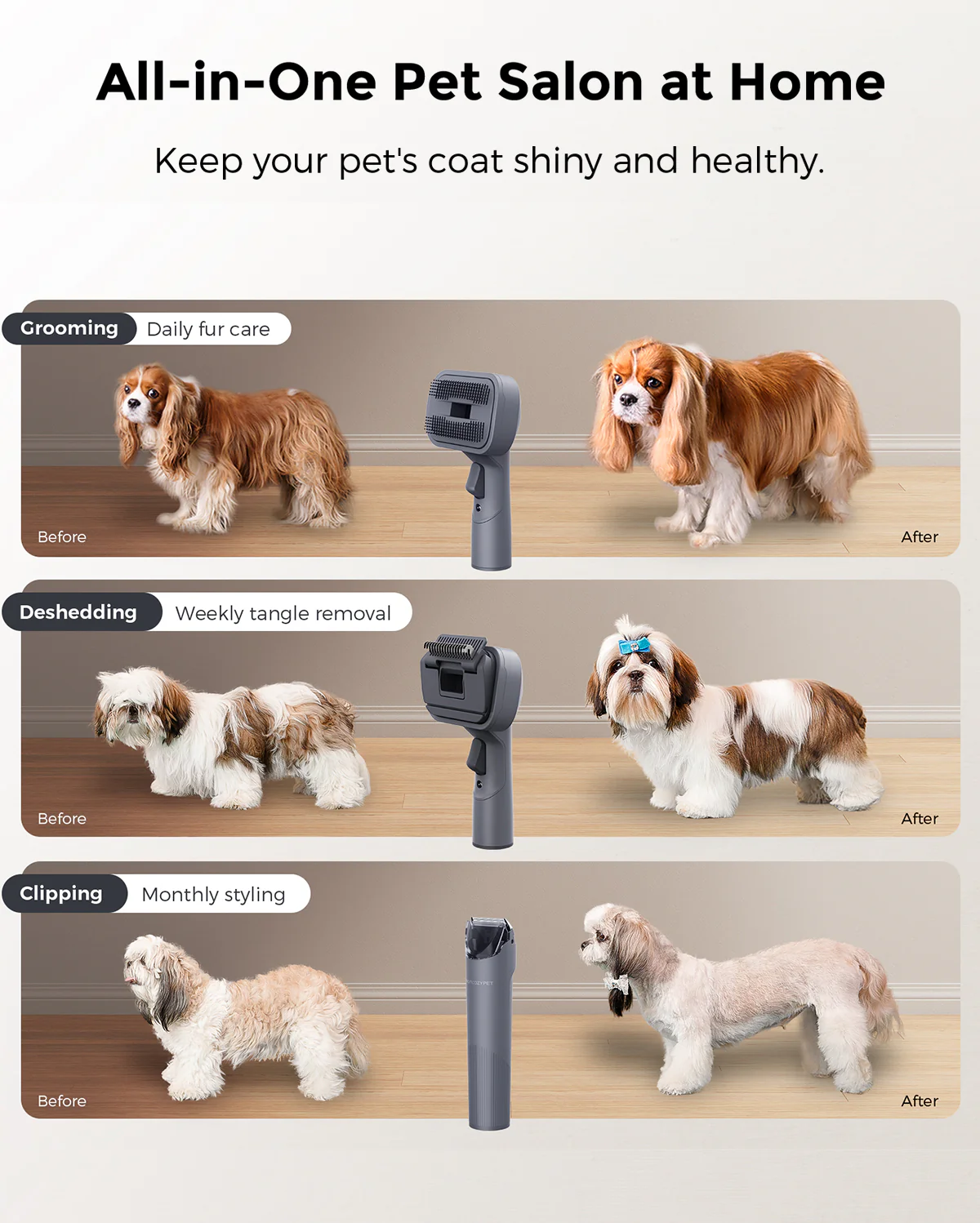 MomcozyPet FurEase Dog Grooming Vacuum Kit - Image 4