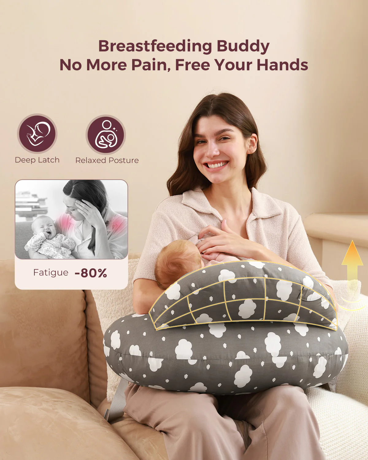 Multifunctional and Adjustable Nursing Pillow - Image 3