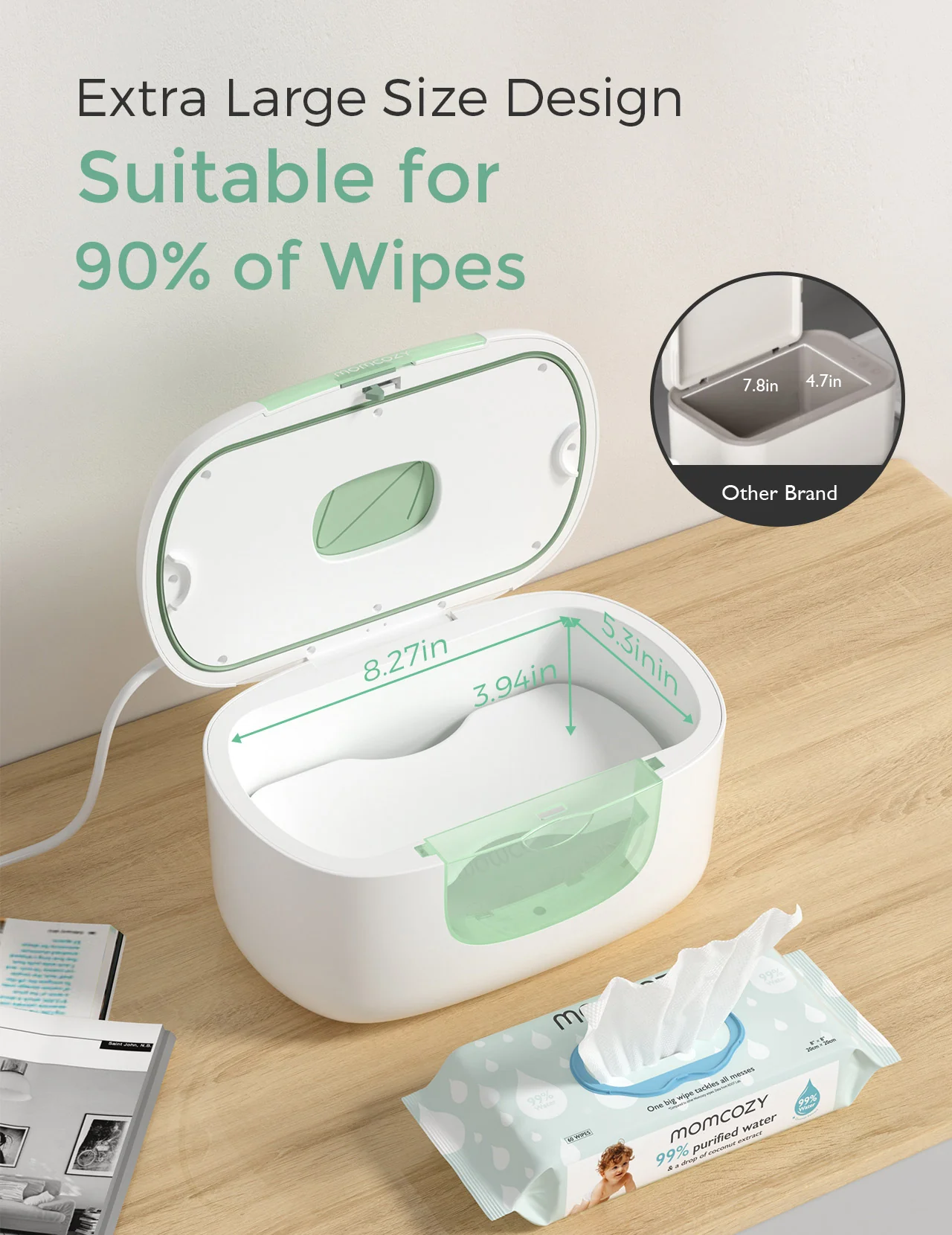New Large Capacity Baby Wipe Warmer Compatible with 100pcs - Image 7