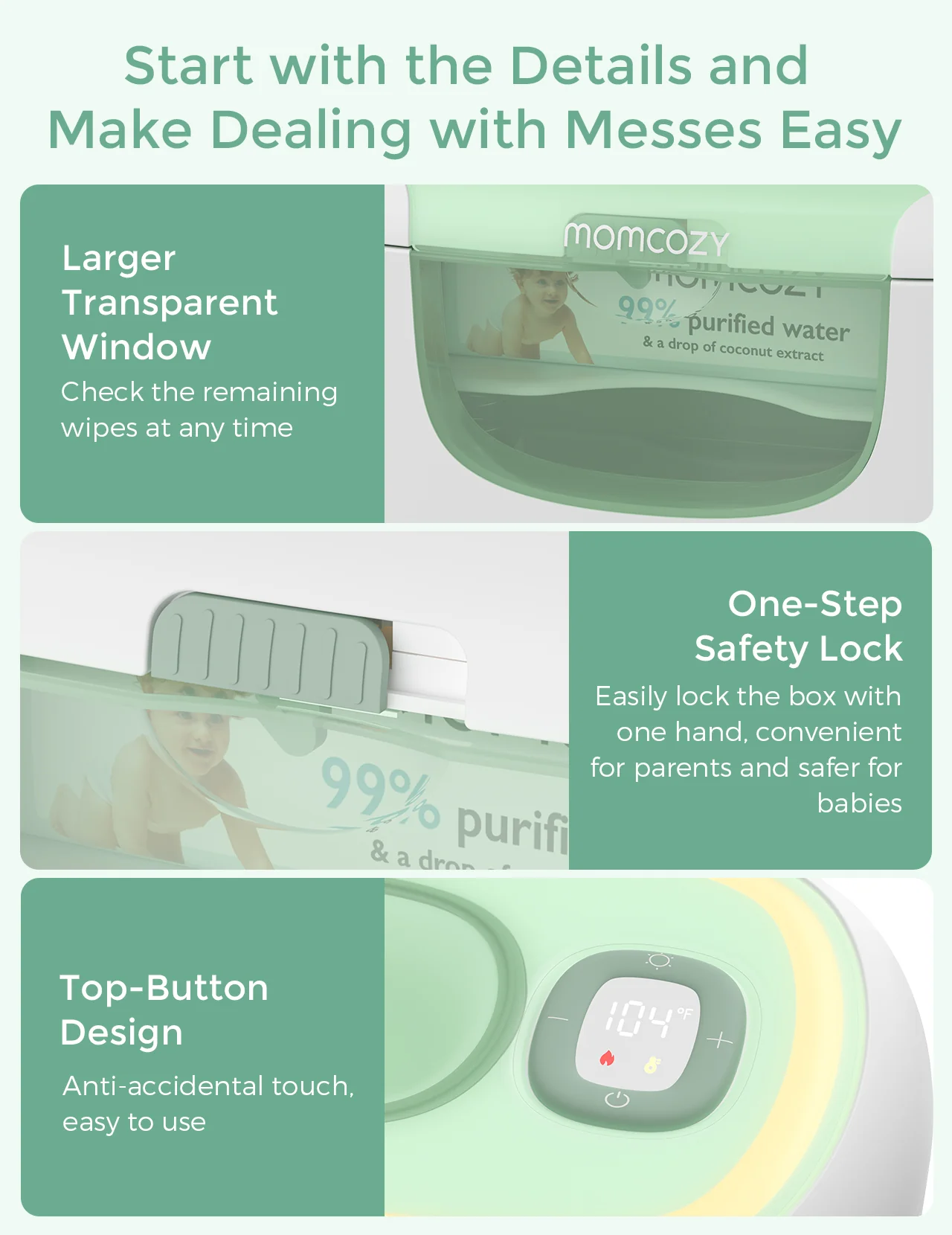 New Large Capacity Baby Wipe Warmer Compatible with 100pcs - Image 8