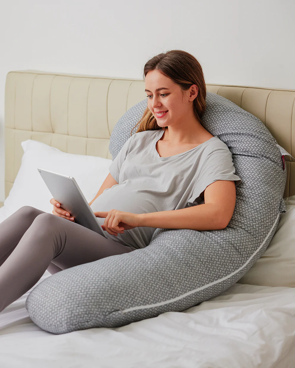 Original F Shaped Pregnancy Pillows with Adjustable Wedge Pillow - Image 15