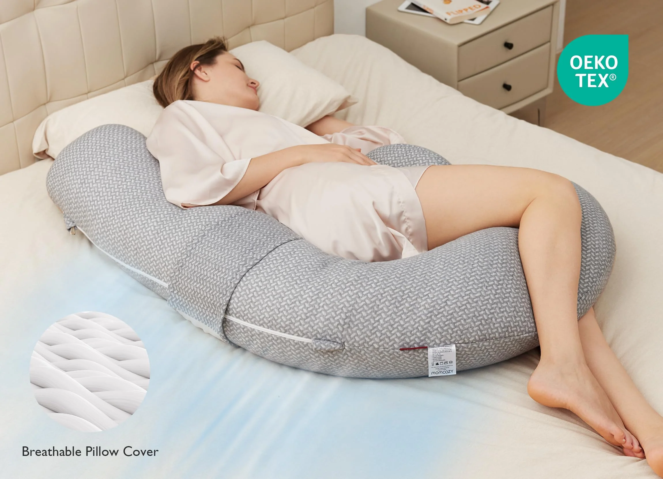 Original F Shaped Pregnancy Pillows with Adjustable Wedge Pillow - Image 17
