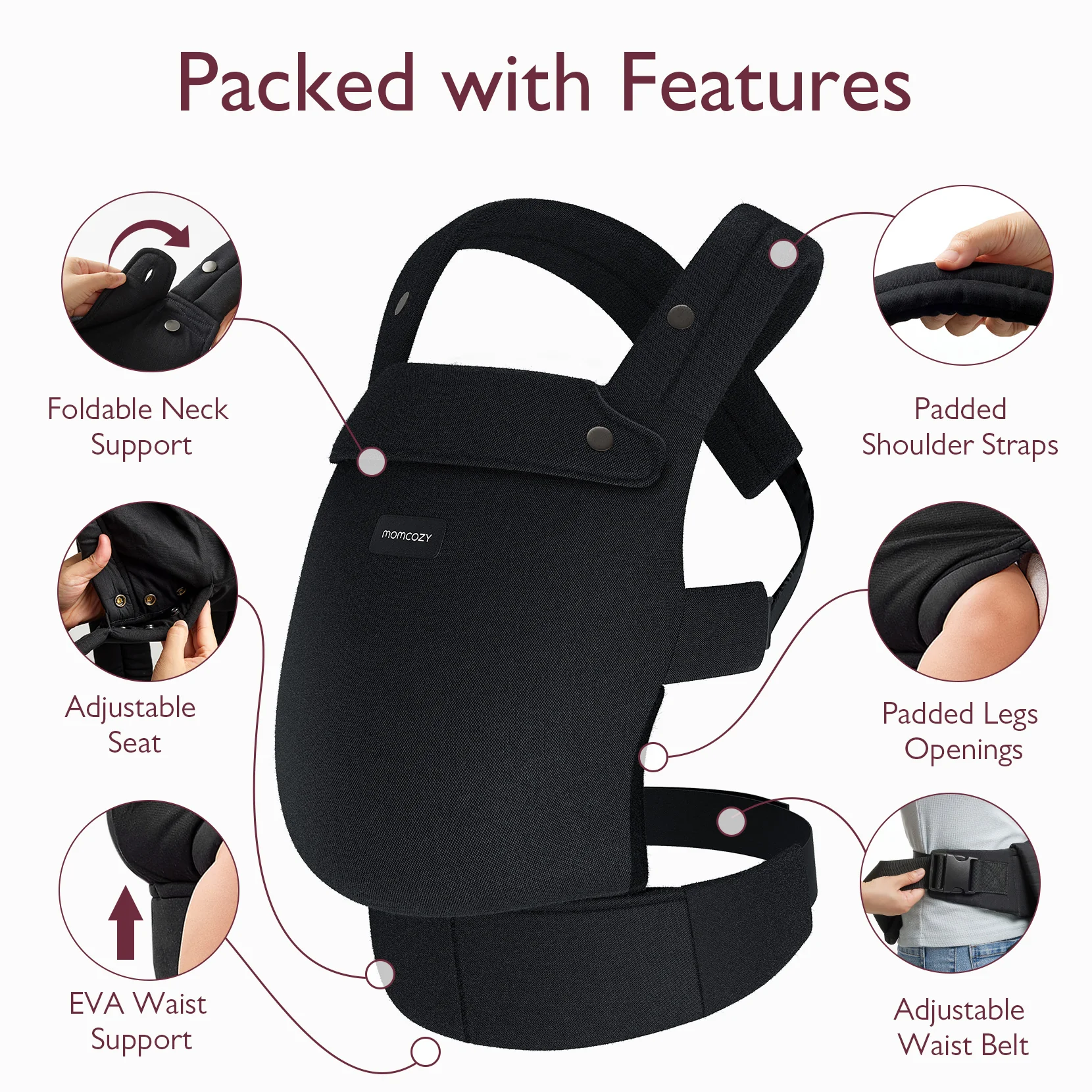 PureHug Baby Carrier - Ergonomic Cozy & Lightweight - Image 49