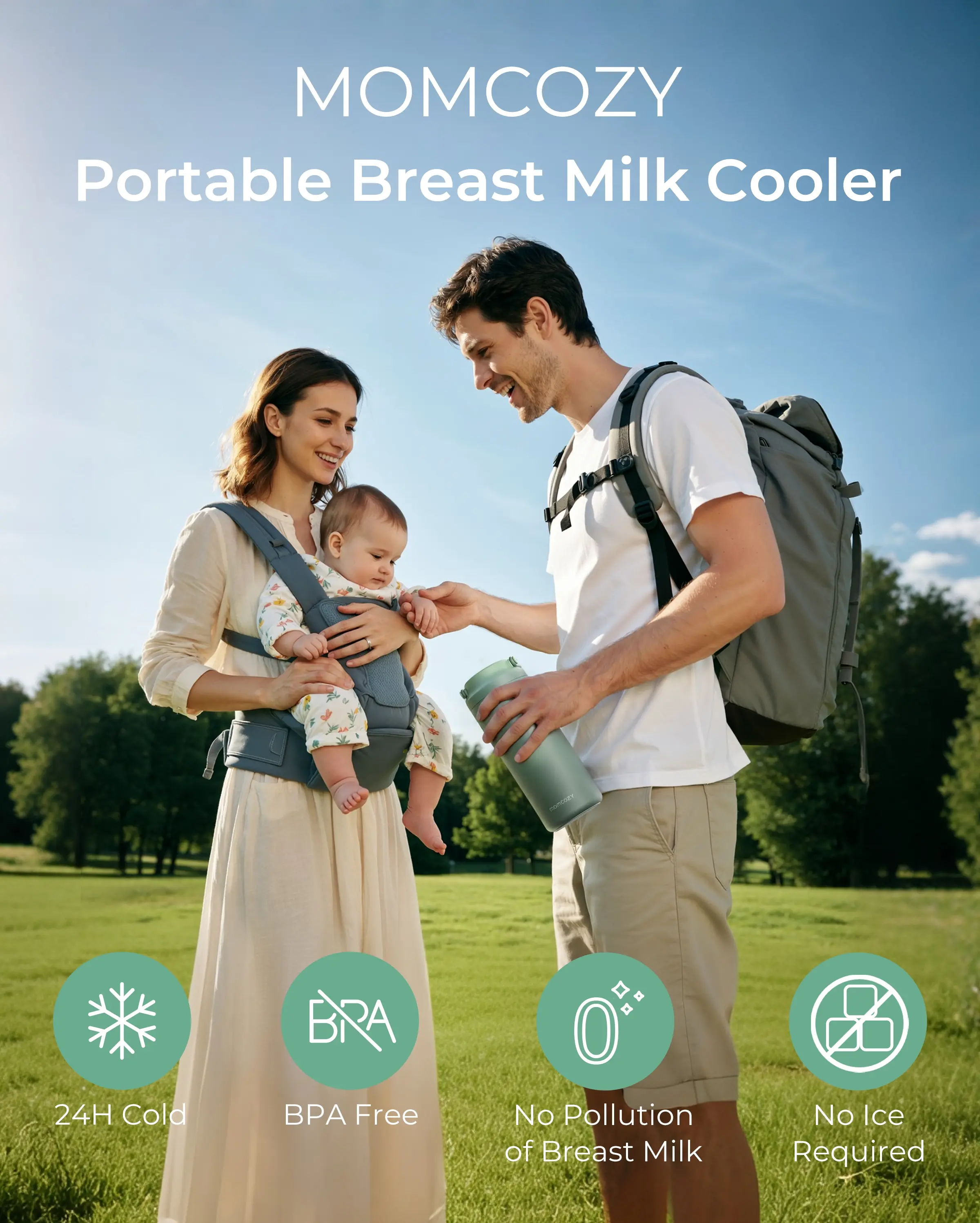 Portable Baby Bottle Cooler for Outdoor - 12oz - Image 2