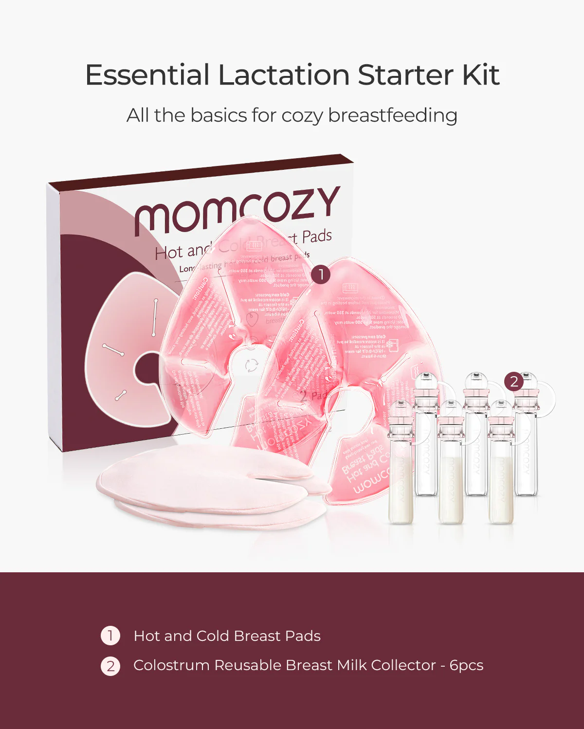 Postpartum Essentials Bundle: Hot and Cold Breast Pads & Colostrum Milk Collector - Image 8