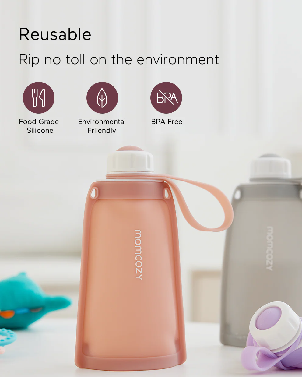 Reusable Silicone Breastmilk Storage Bags 5pcs - Image 22
