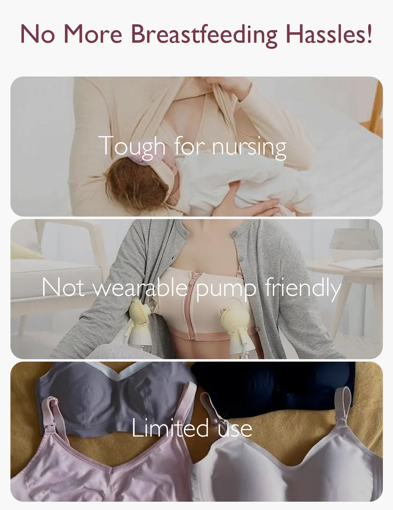 Ultra Soft Seamless Nursing Bra YN21 & DEX - 4-in-1 Hands Free Seamless Stretch Fabric Pumping Bra Bundle - Image 12