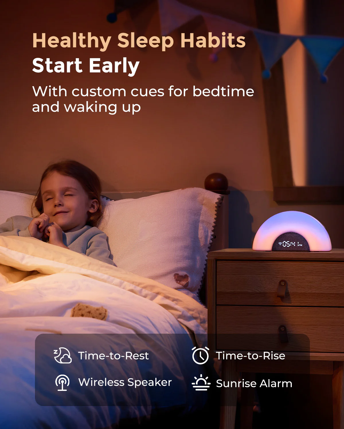 DreamSync Tech™ Smart Baby Sound Machine - Rainbow Light & App Control - Image 8