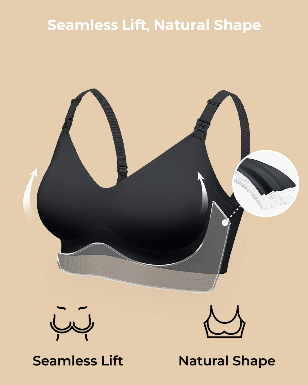 SMOOTH - Ultra Soft & Seamless Maternity Nursing Bra - Best Seller Color - Image 5