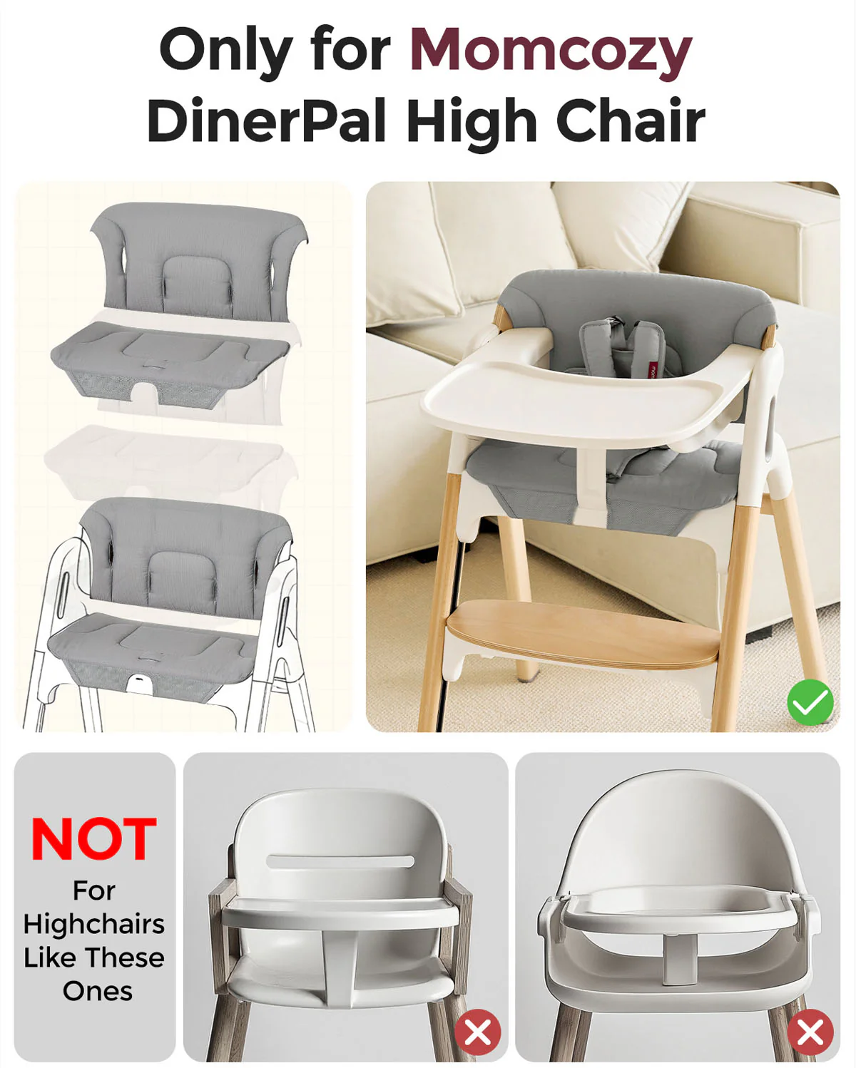 Soft Cushion for Momcozy Dinerpal High Chair - Image 3