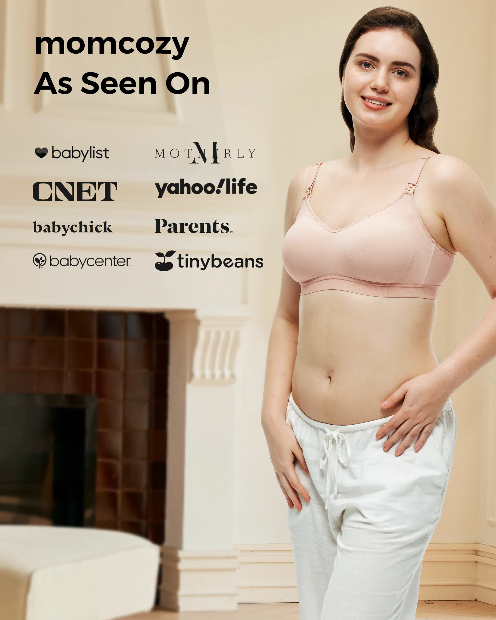 Momcozy Tencel™ Fabric Seamless Breast Pump Bra - Image 23