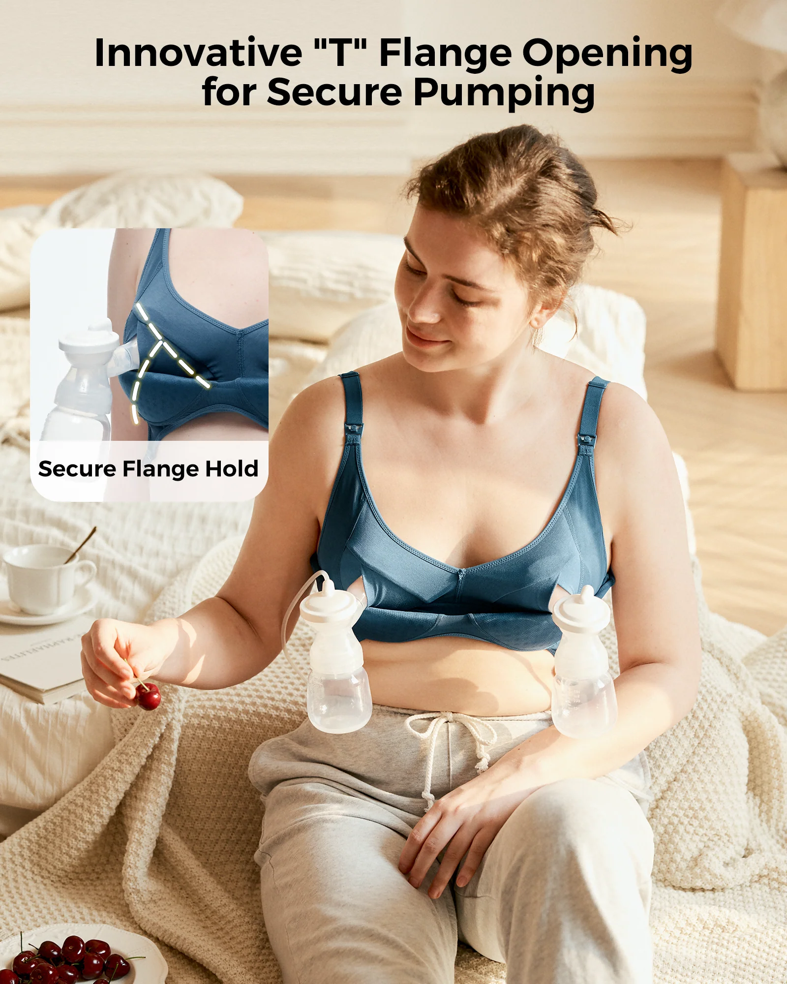 Momcozy Tencel™ Fabric Seamless Breast Pump Bra - Image 29