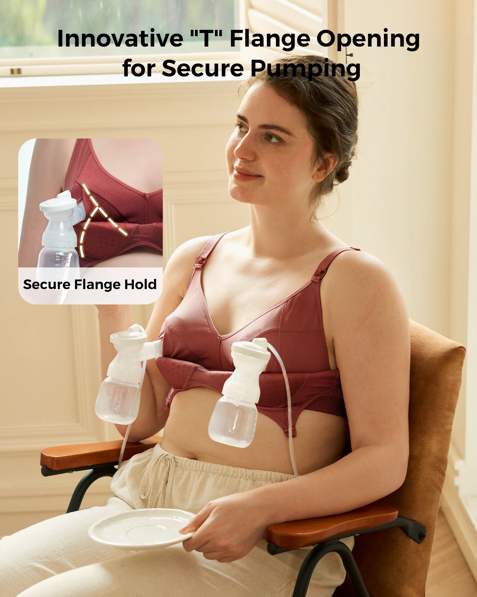 Momcozy Tencel™ Fabric Seamless Breast Pump Bra - Image 7