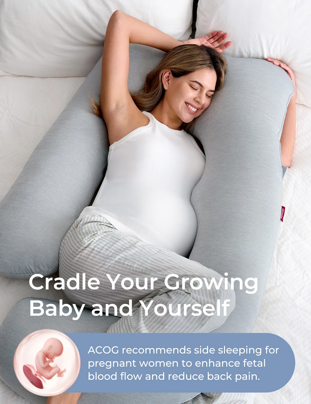Huggable -  U Shaped Maternity Body Pillow - Image 13