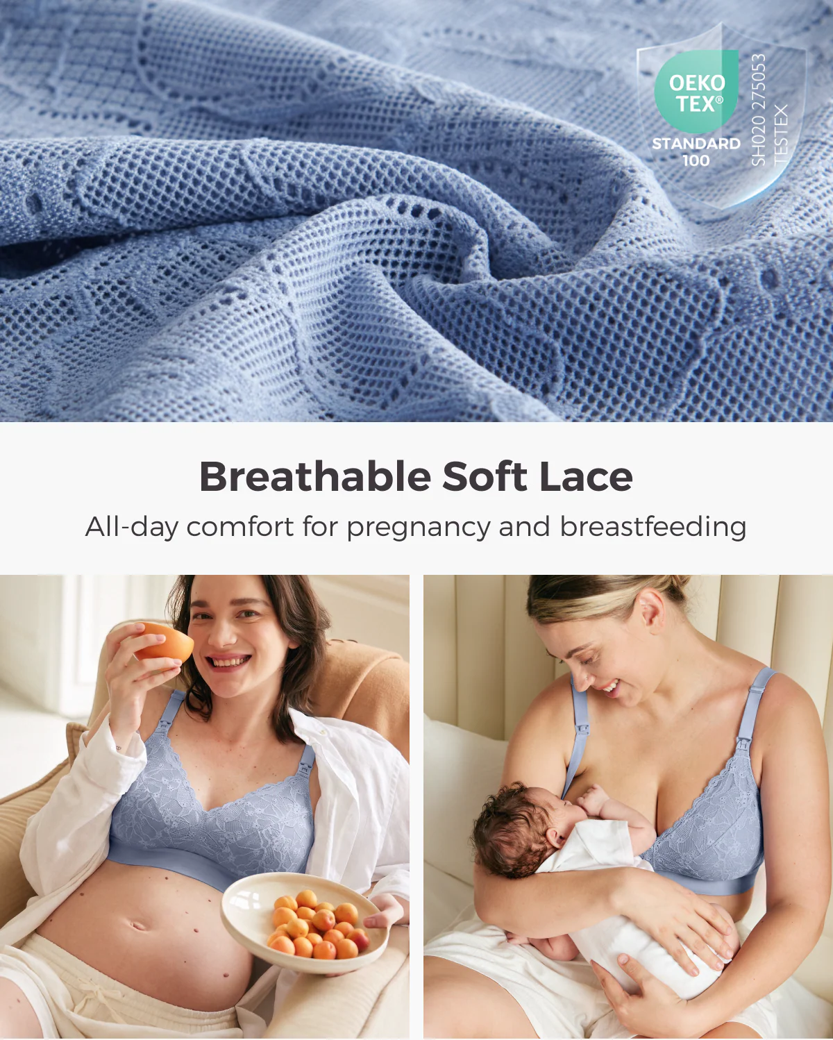 Upgraded Soft Lace Nursing Bra V Neck - Image 5