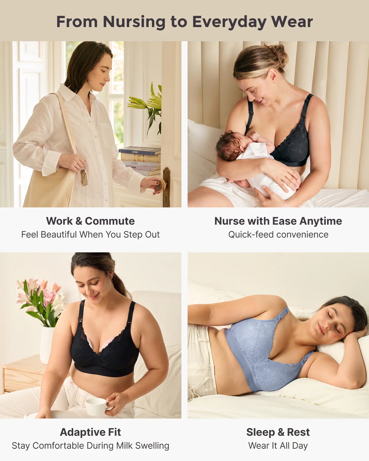 Upgraded Soft Lace Nursing Bra V Neck - Image 8