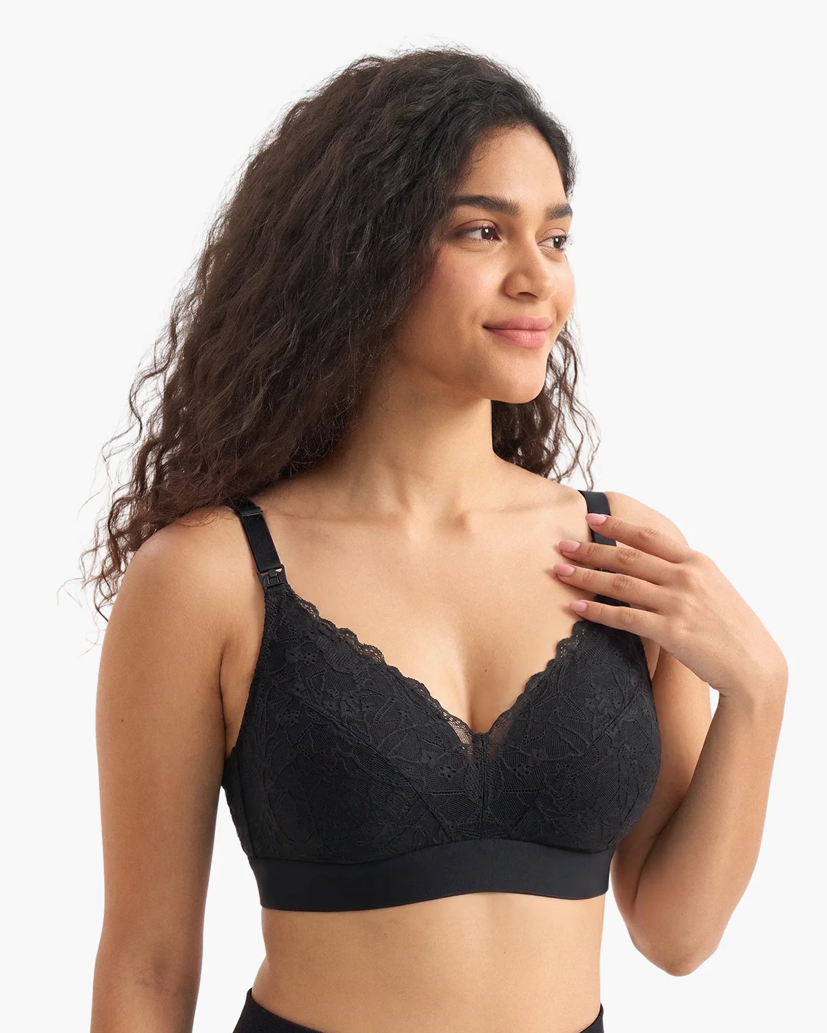 Upgraded Soft Lace Nursing Bra V Neck - Image 9