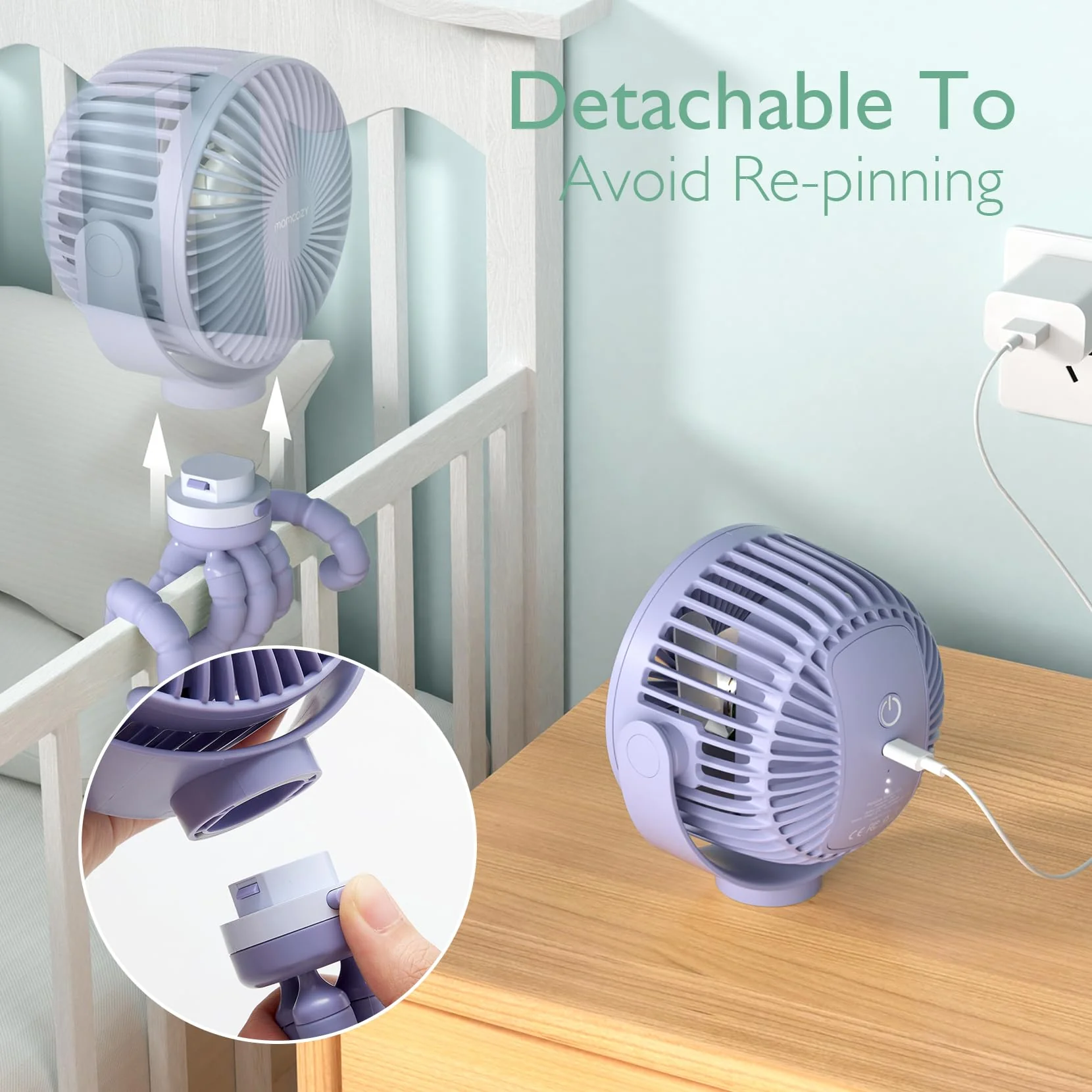 USB Rechargeable Handheld Cooling Fan for Travel - Image 19