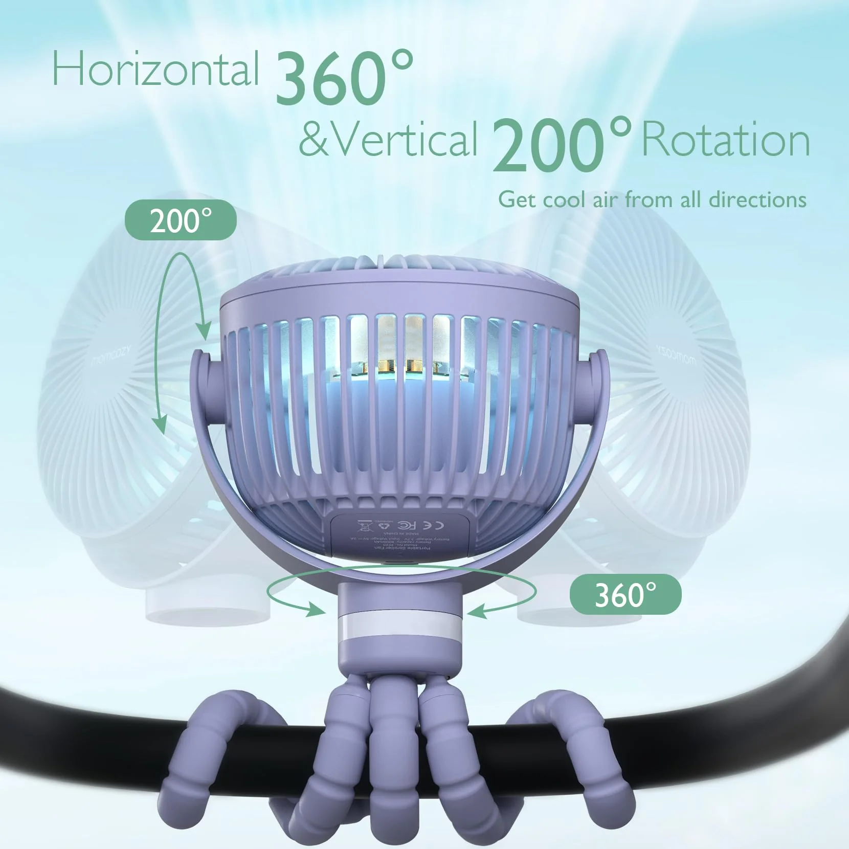 USB Rechargeable Handheld Cooling Fan for Travel - Image 20