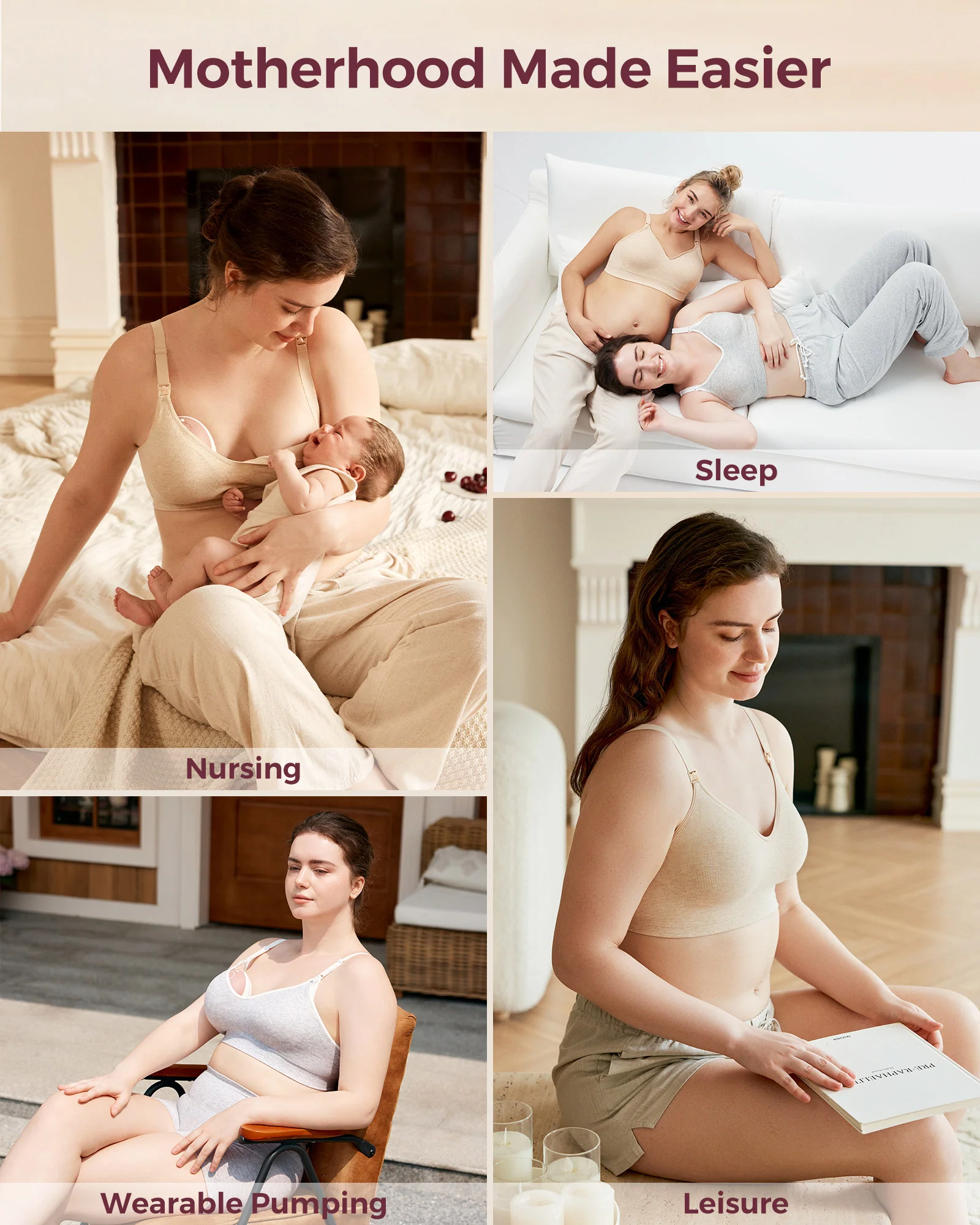 Momcozy Soft U.S. Cotton Seamless Maternity Bra - Image 10