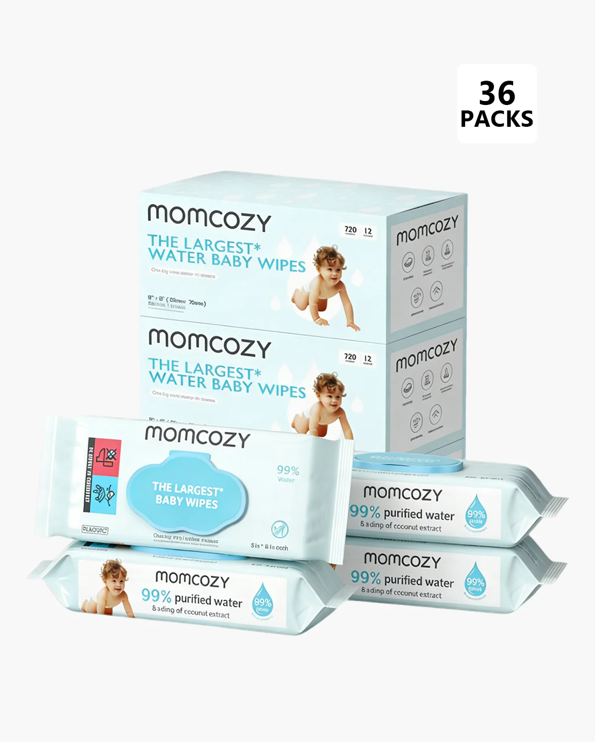 99% Water Baby Wipes - Higher Level of Purity - Image 11